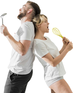 Couple utilisant l'application Ma Banque sur un smartphone